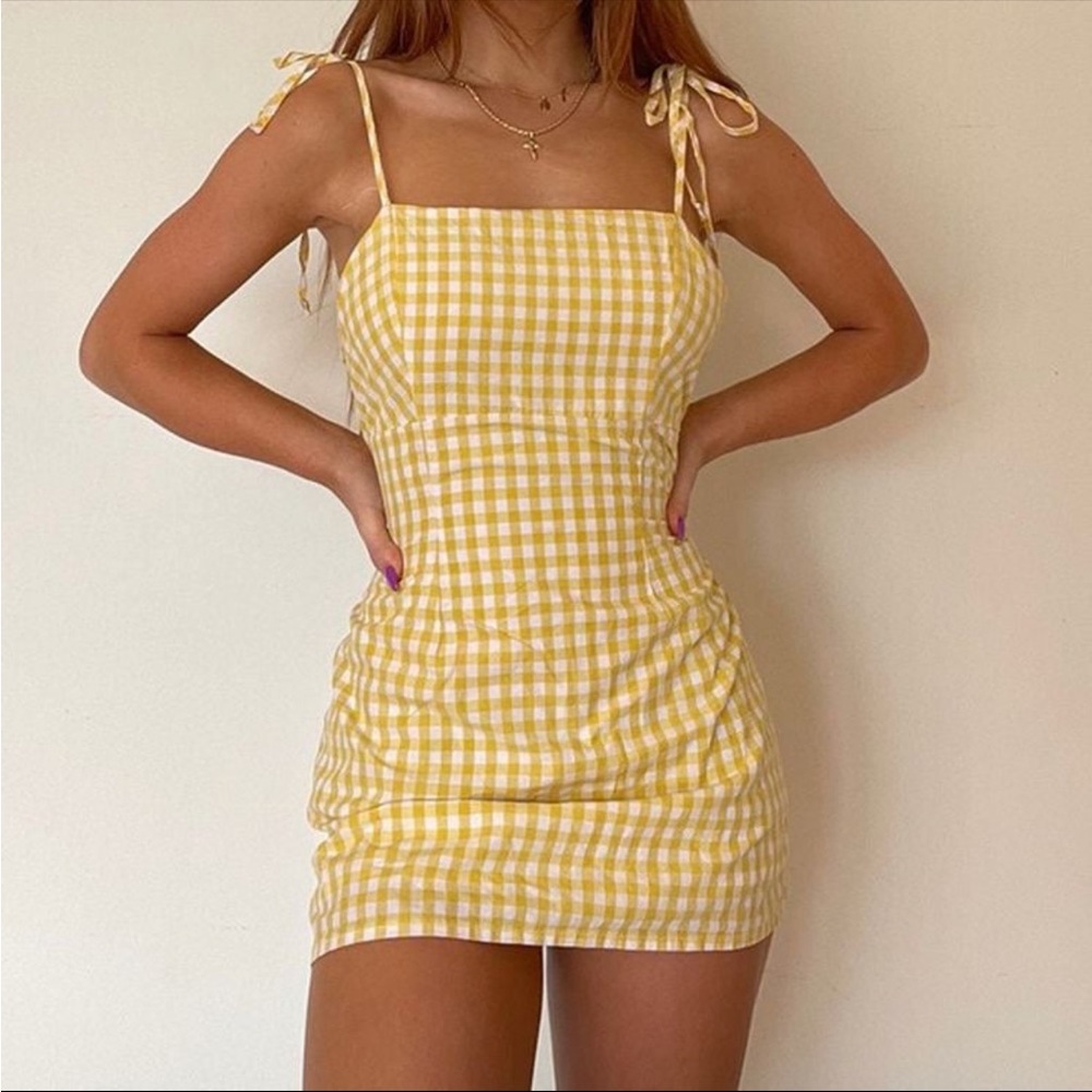 Yellow Gingham Dress